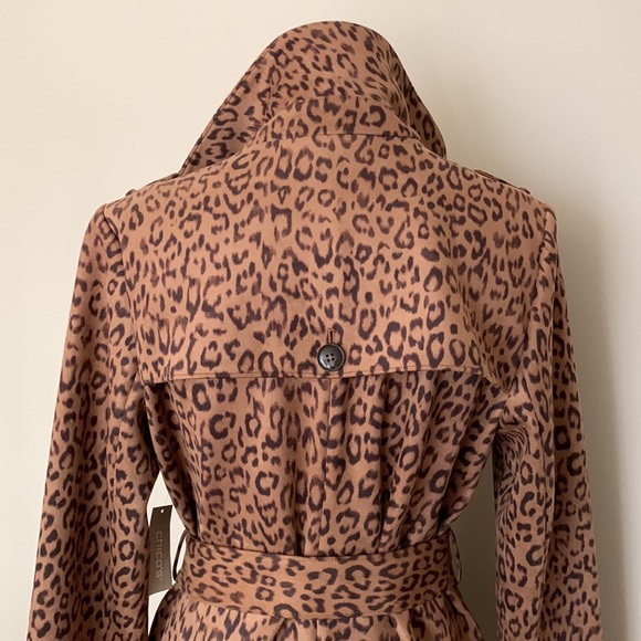 Chico’s Leopard faux suede light weight coat - Picture 6 of 13